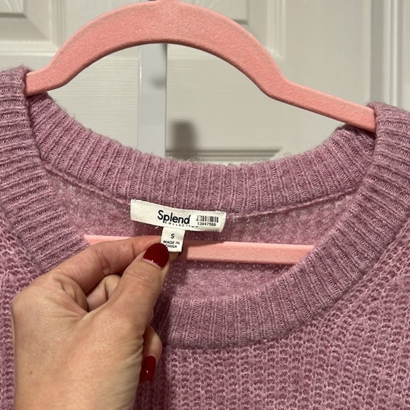 Splendid Lilac Natalia Maternity Sweater, RTR - Picture 6 of 8